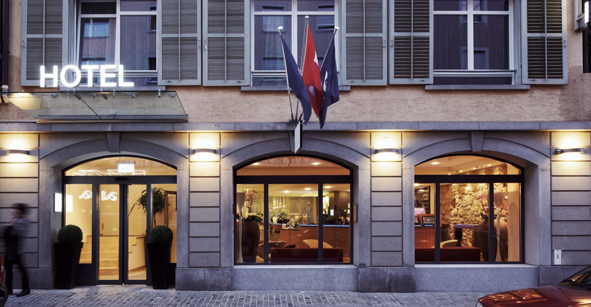 Entrance to the Sorell Hotel Rütlis