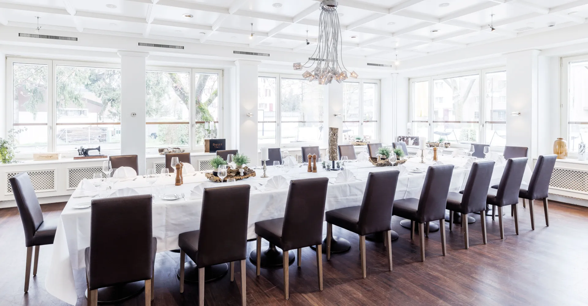 Dübendorfersaal mit einer festlichen Tavolata