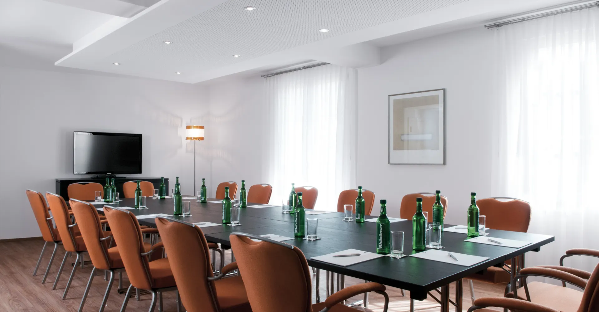 Shot of the boardroom with block table