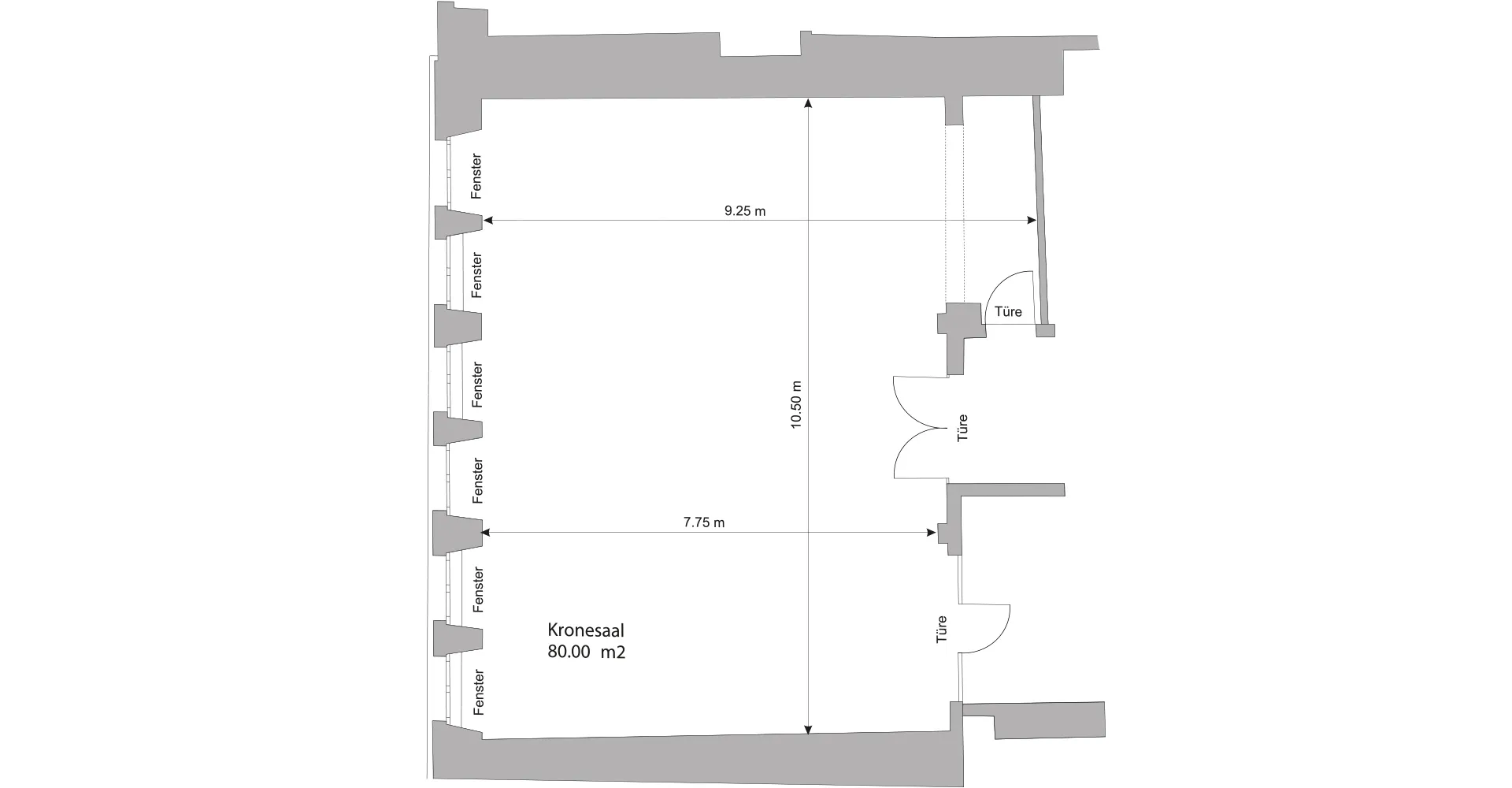 Floor plan of the Kronesaal