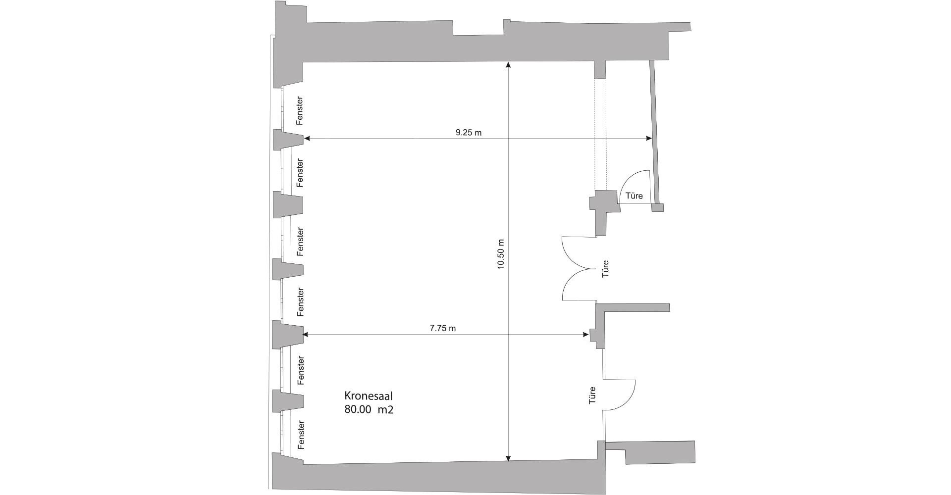 Grundriss Kronesaal