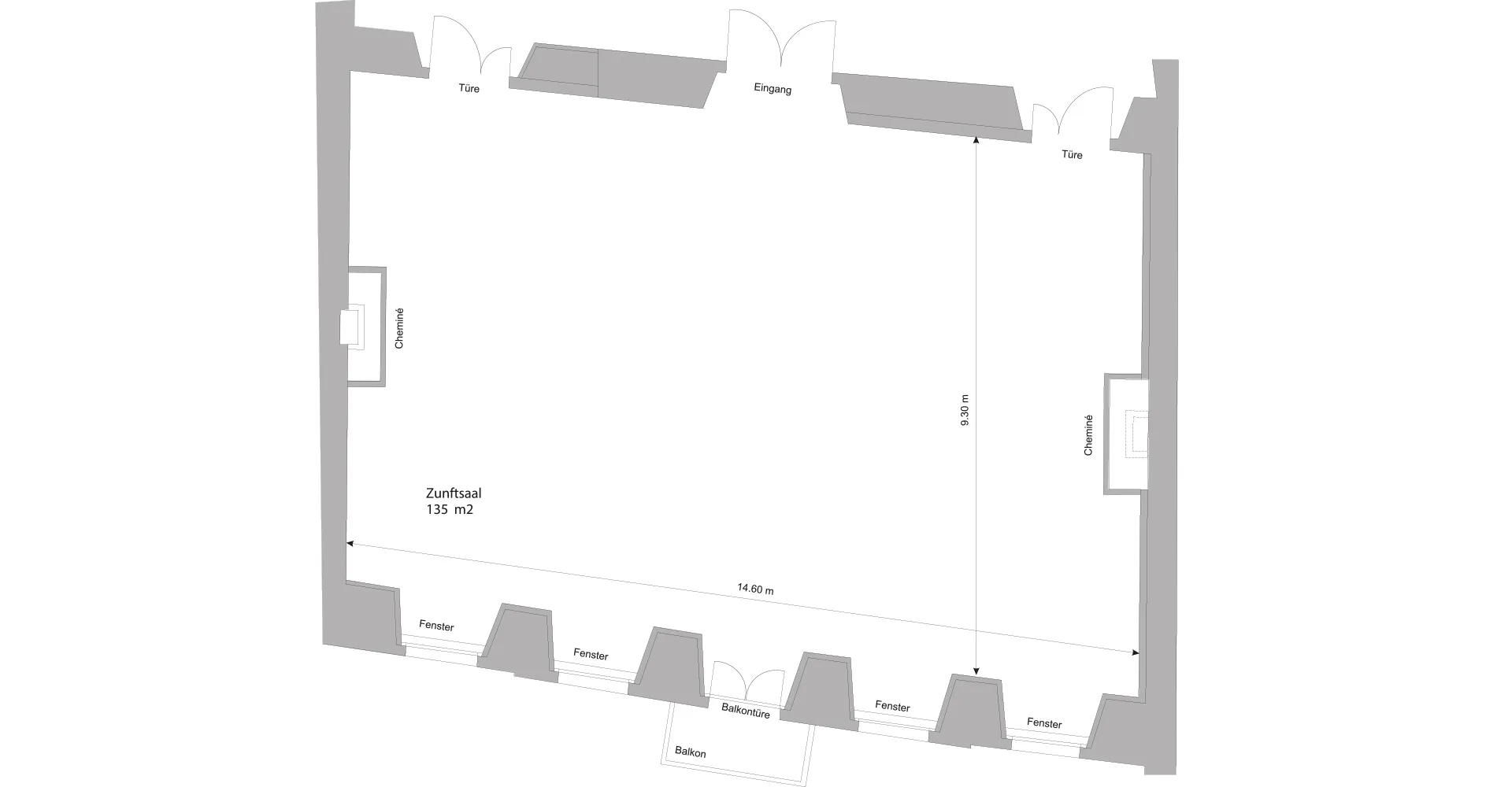 Grundriss Zunftsaal