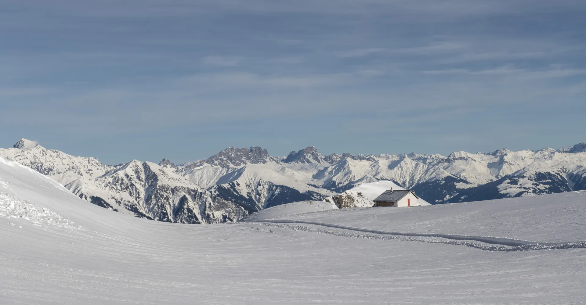 Schneelandschaft Pizol Höhenweg