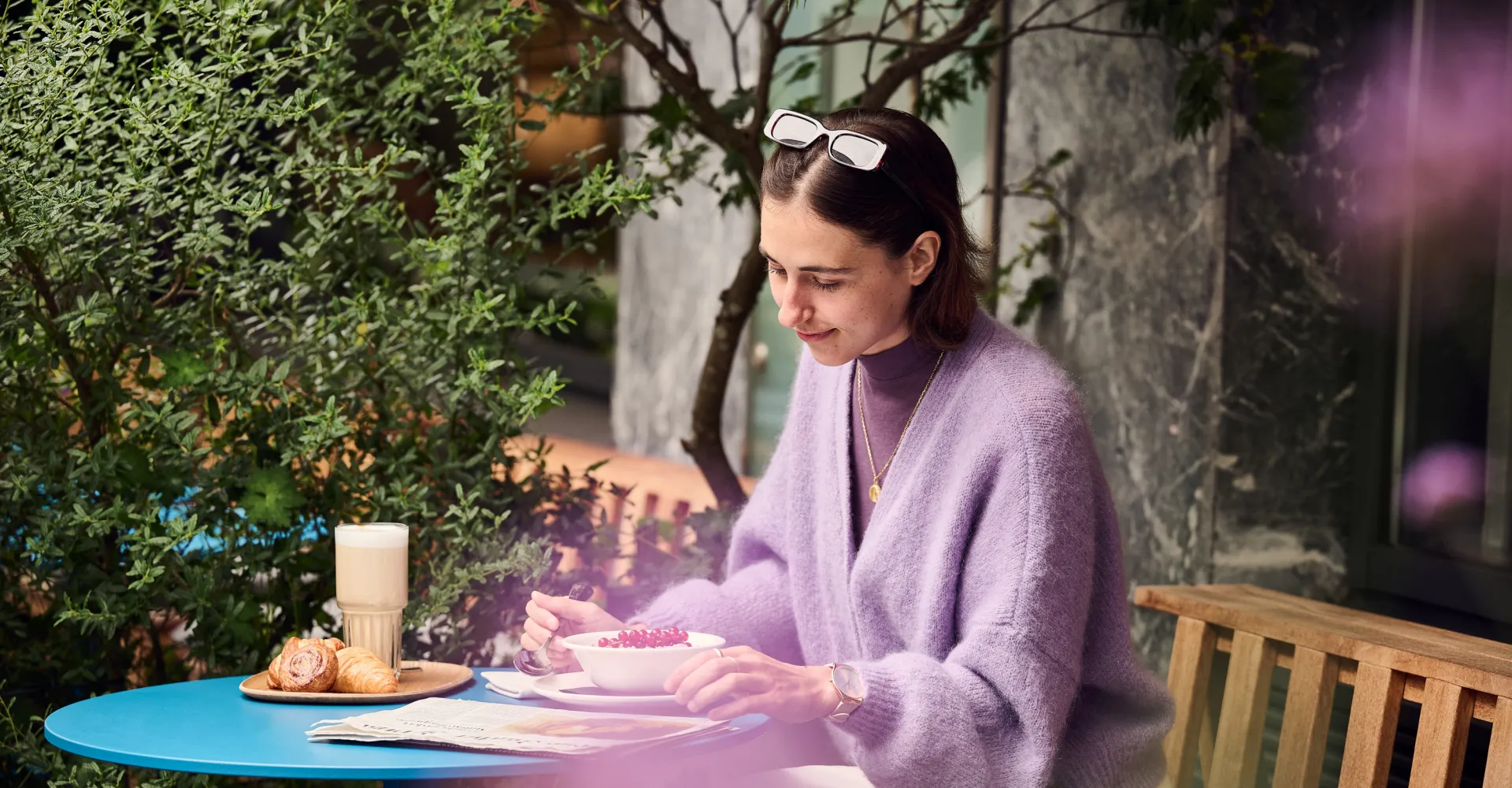 Frühstück auf der FLOR-Terrasse