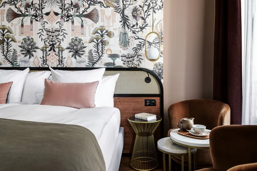 Sorell Hotel Seidenhof Deluxe Double Room with Seating Area and Details