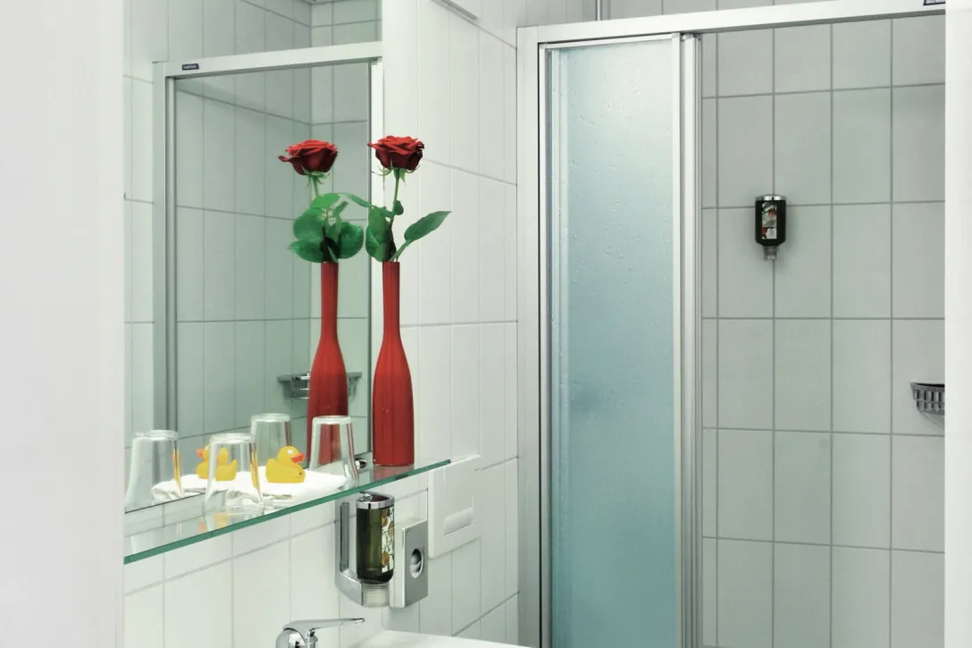 Sorell Hotel Arabelle bathroom with shower