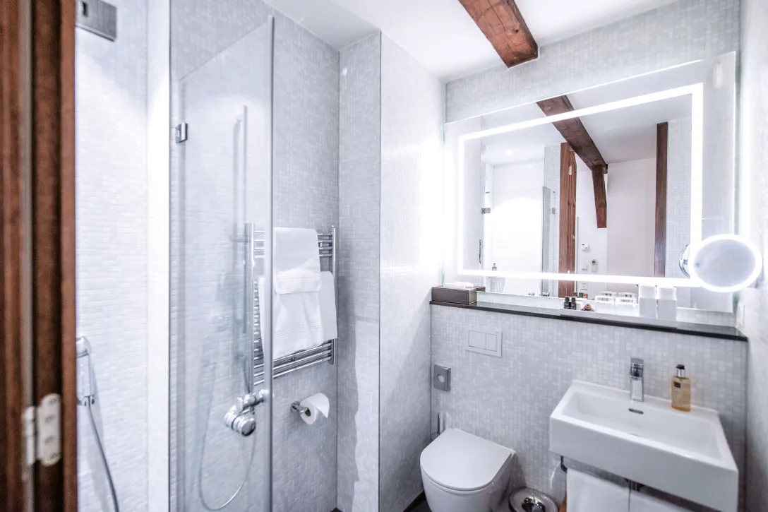 Sorell Hotel Rüden Economy room bathroom with shower