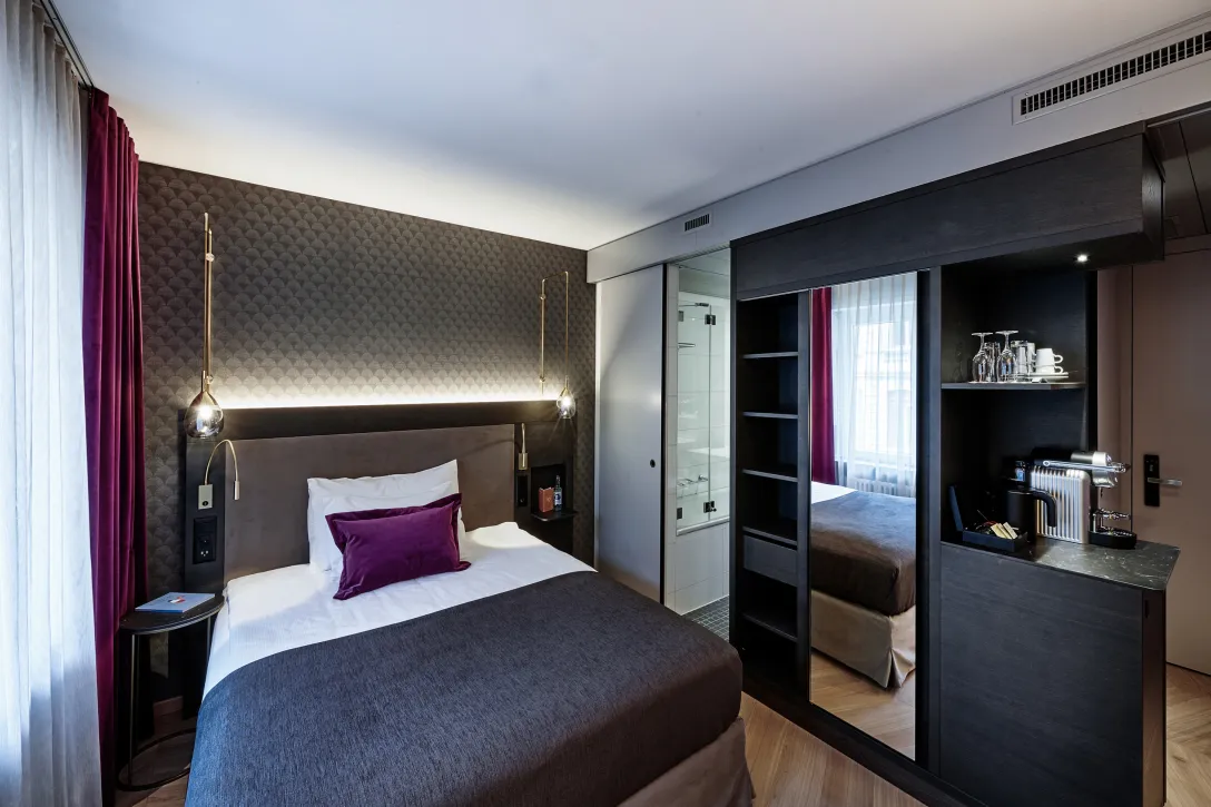 Standard Einzelzimmer im Sorell Hotel Seefeld in Zürich