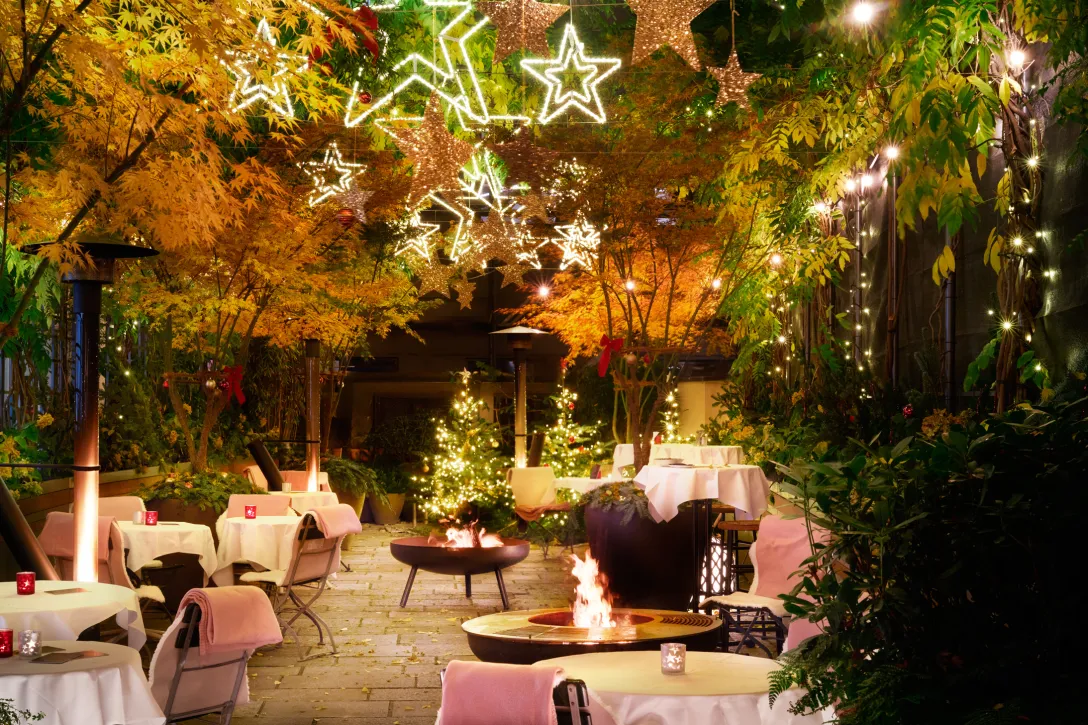 Sorell Hotel Seidenhof Christmas garden in the Enja restaurant