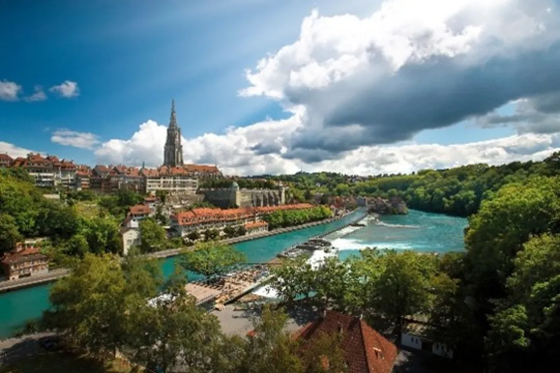 View of Bern with the Aara in the foreground