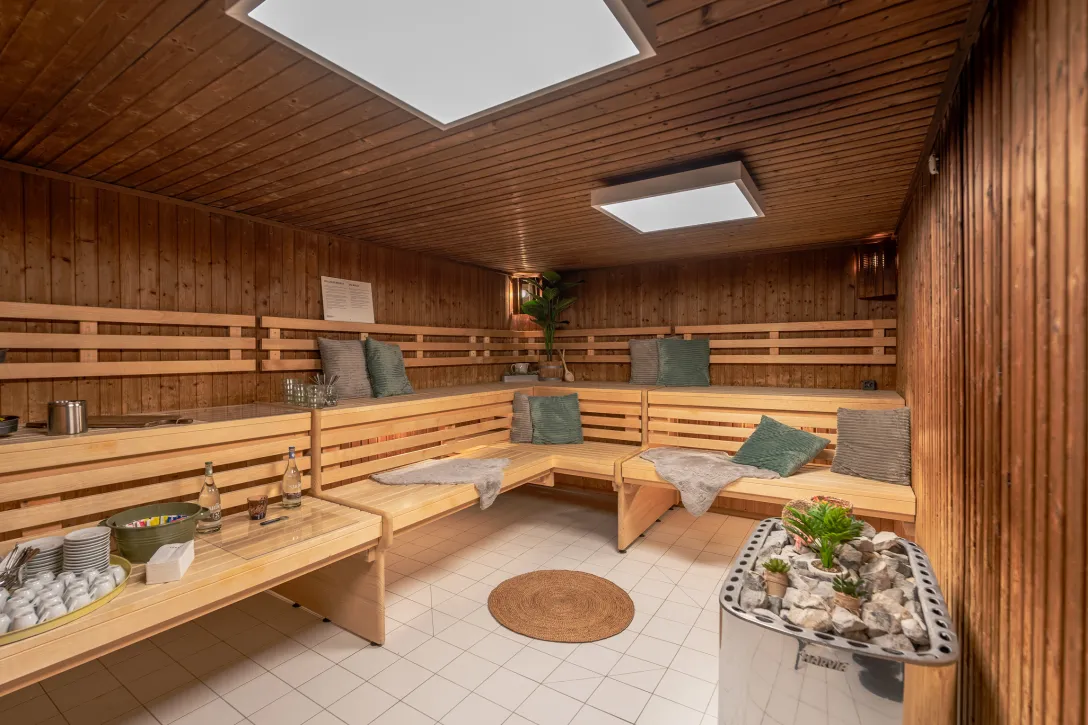alte Sauna das neu zum Kaffeeraum umgebaut wurde
