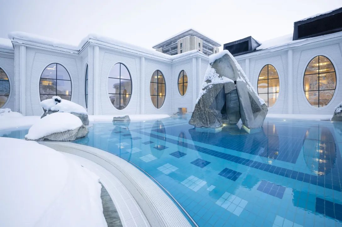 Aussenbad Tamina Therme im Winter