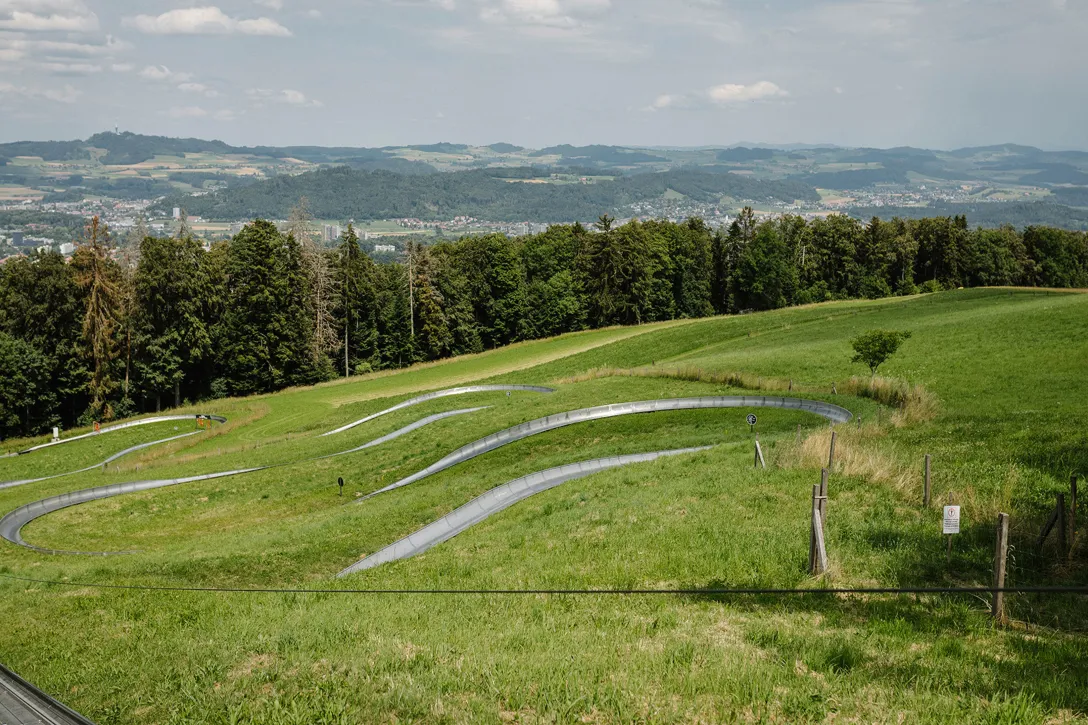 Gurten summer toboggan run panorama