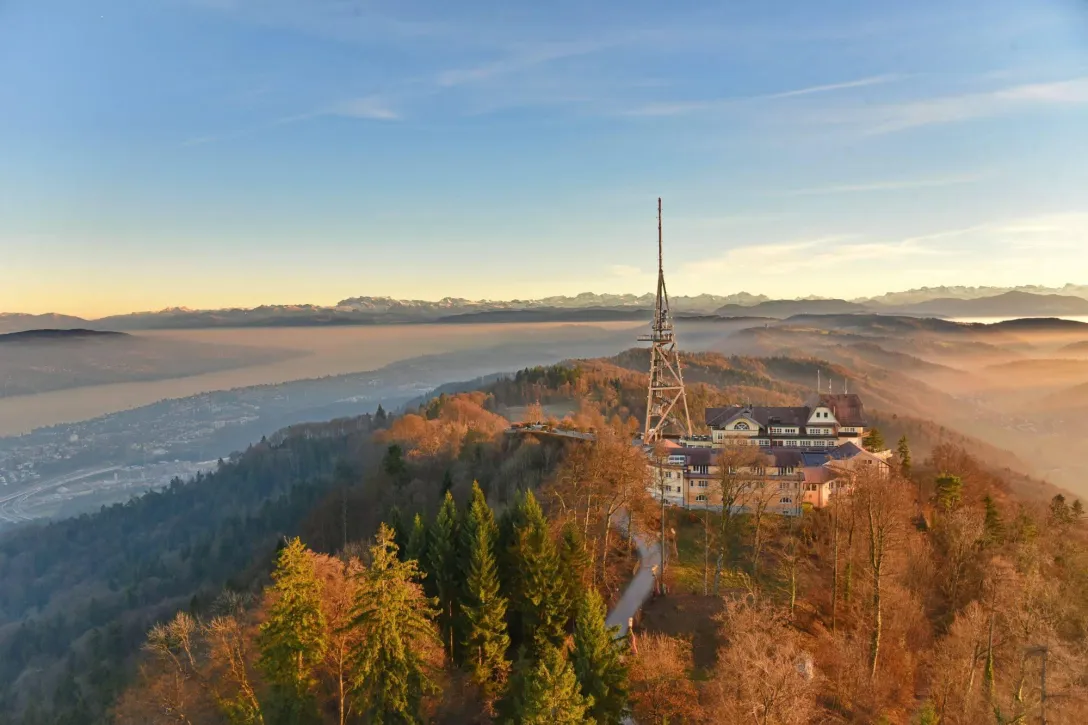 Herbstlicher Uetliberg mit Bunten Bäumen
