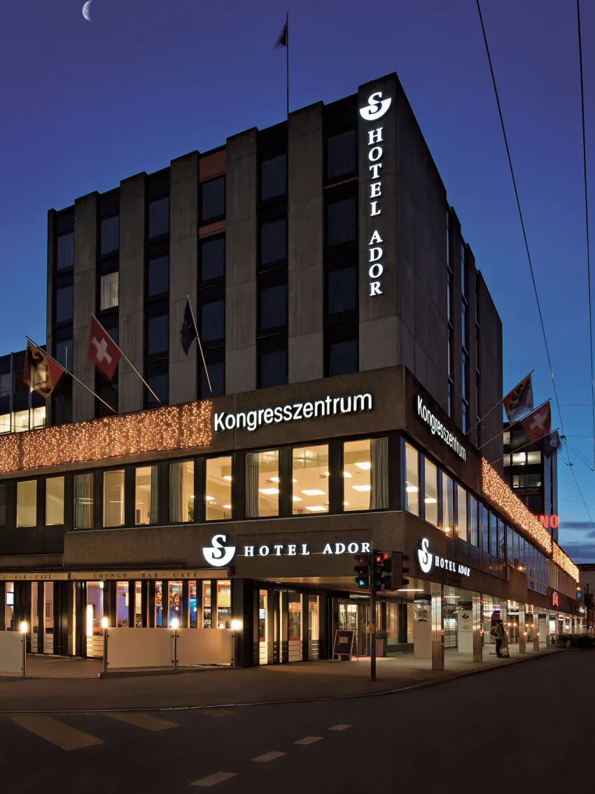 Aussenansicht des Hotels Ador in Bern