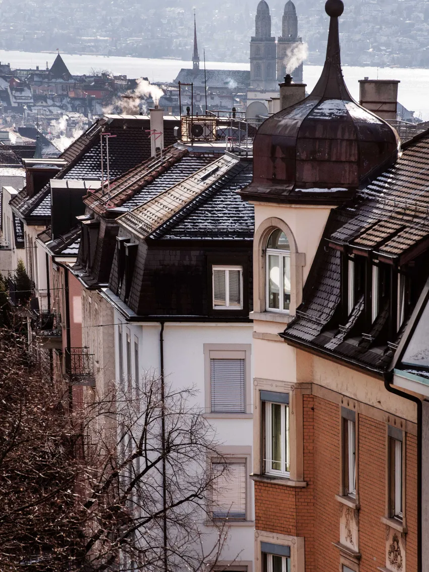 View of Zurich from the Sorell Hotel Rex