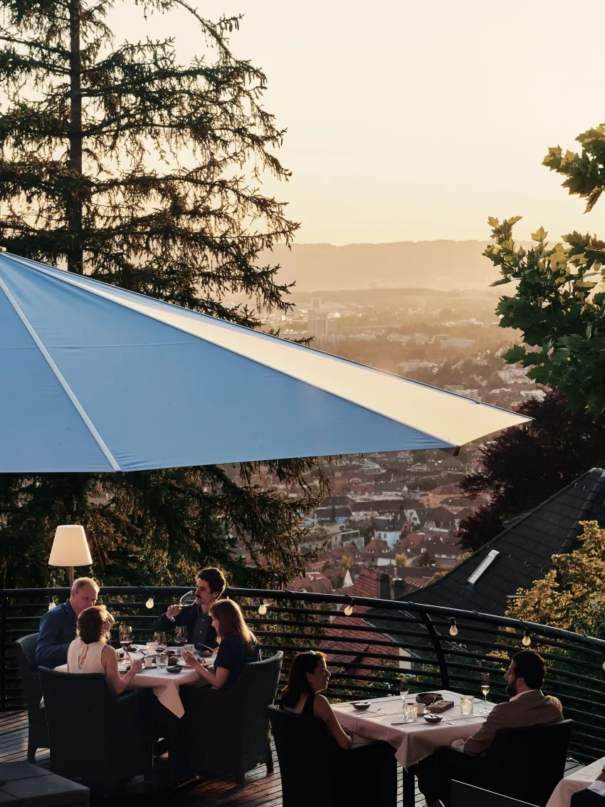 Aussicht von der Terrasse des Sorell Hotels Rigiblick