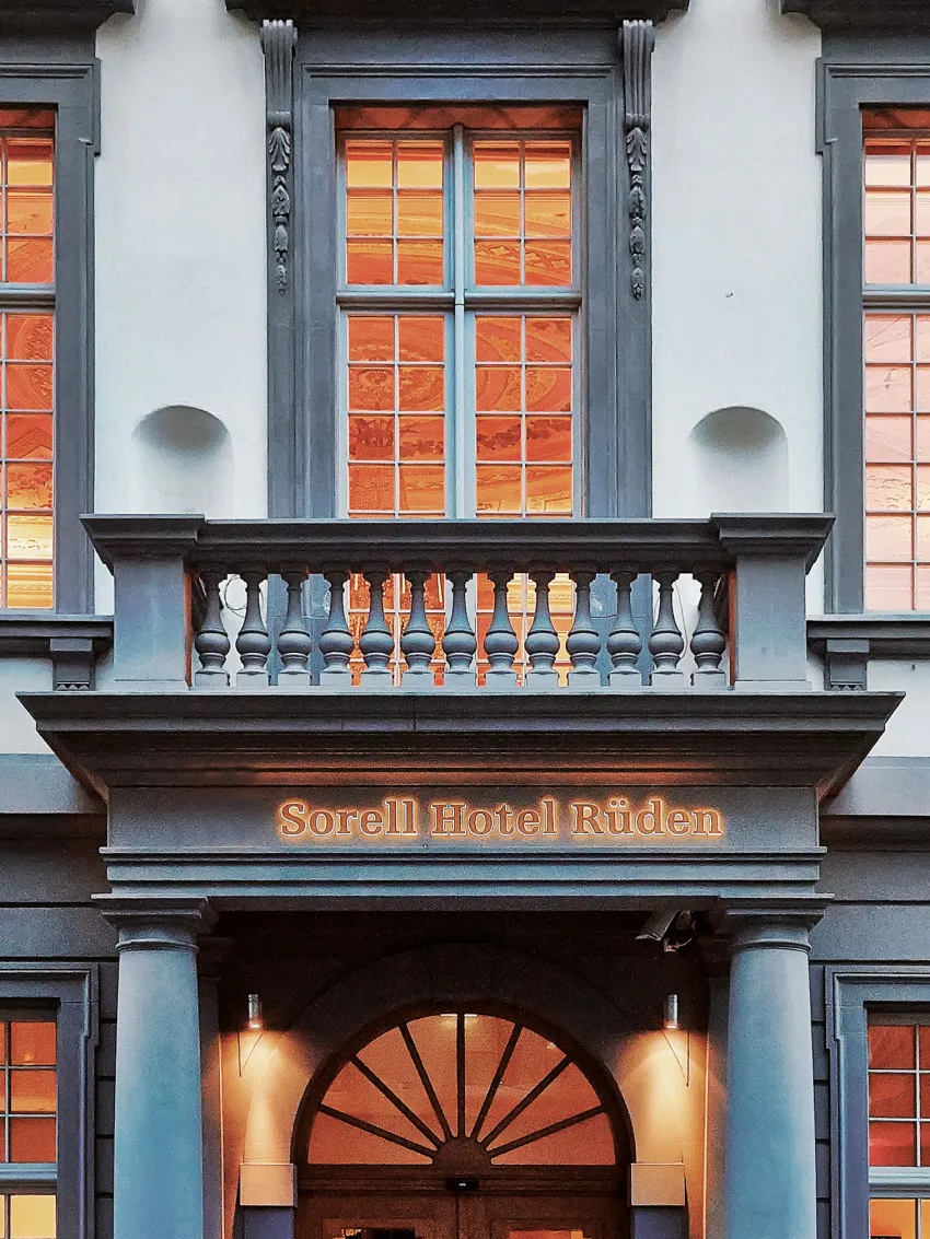Entrance to the Sorell Hotel Rüden