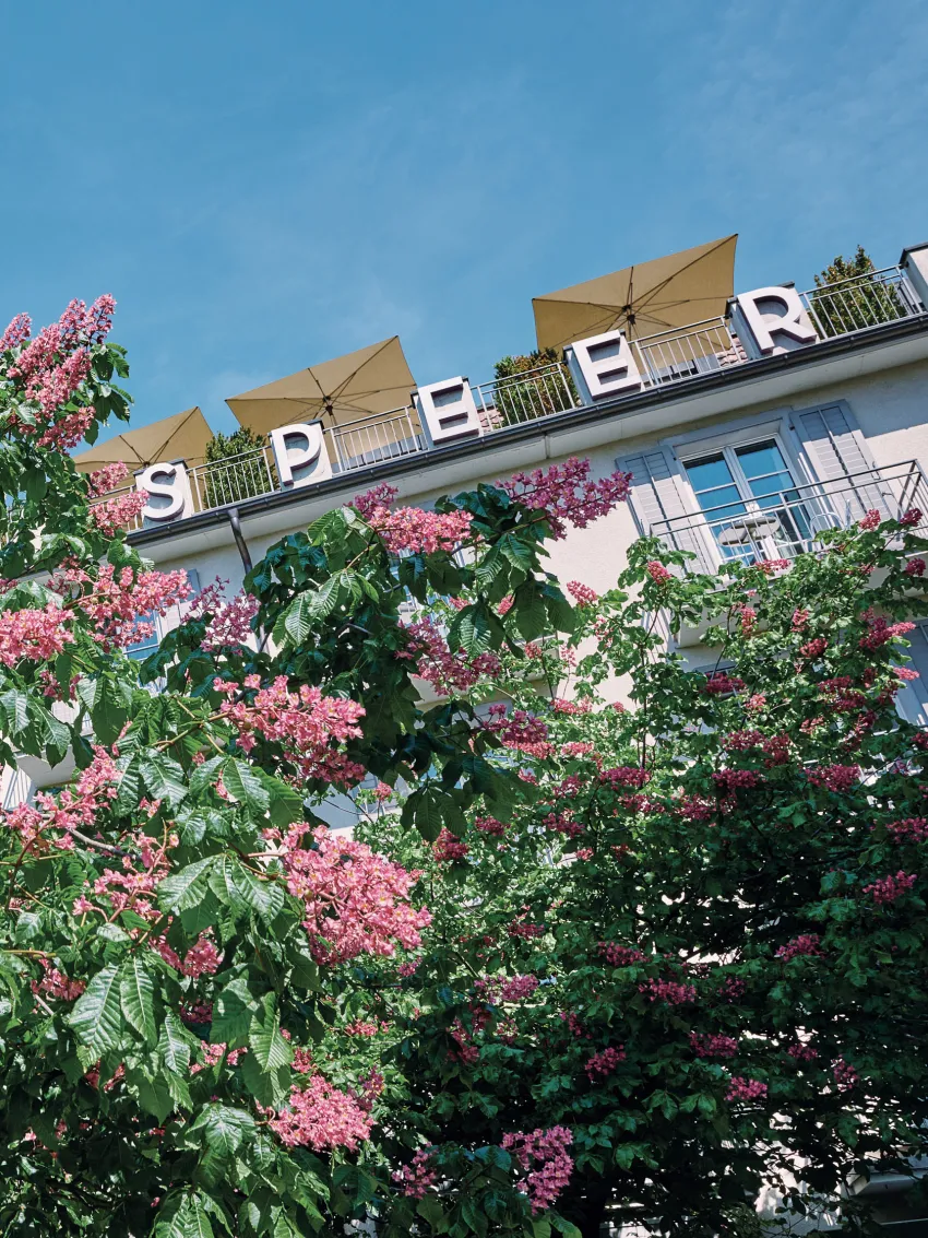 Exterior view of the Speer Hotel