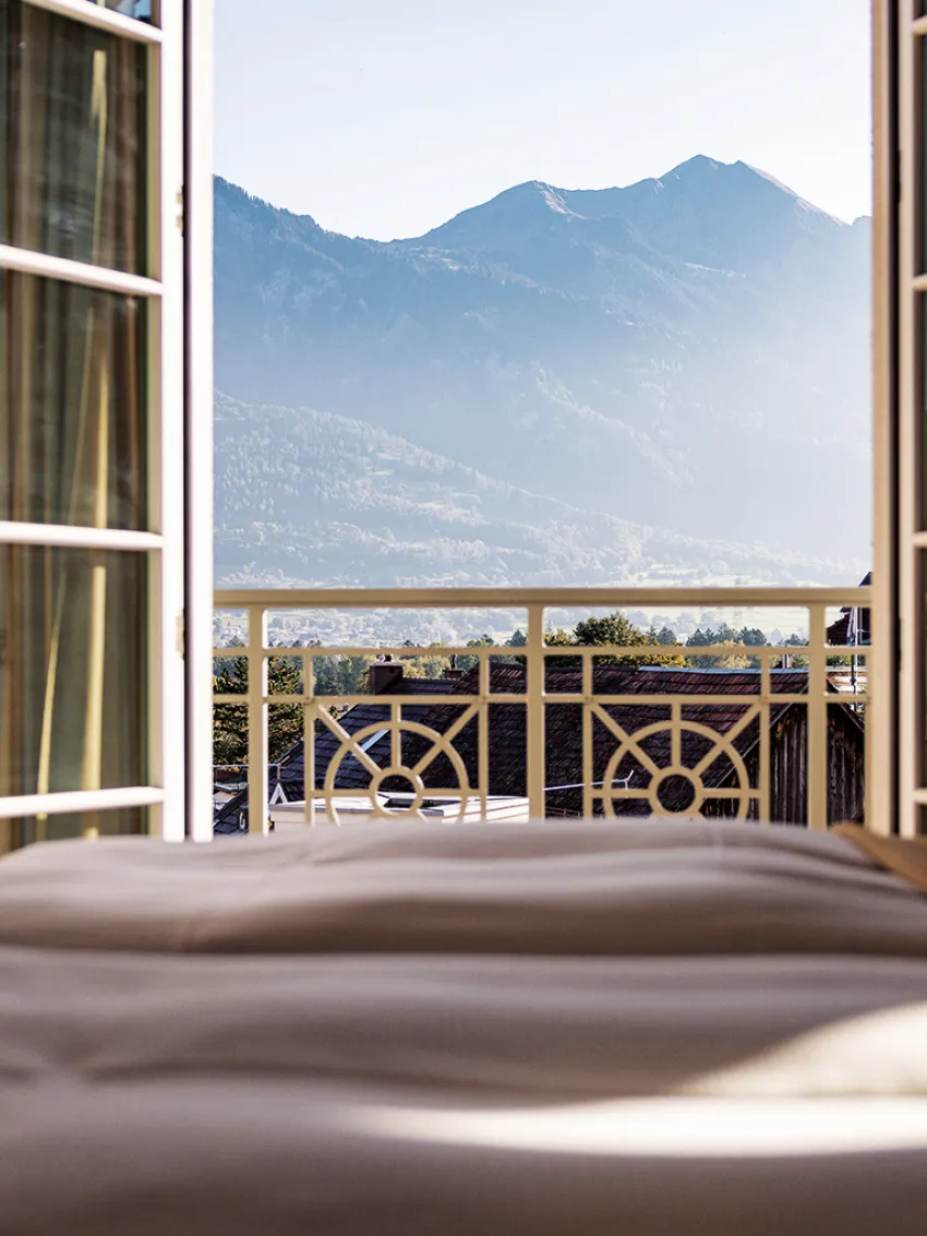 Zimmer mit Aussicht im Hotel Bad Ragaz