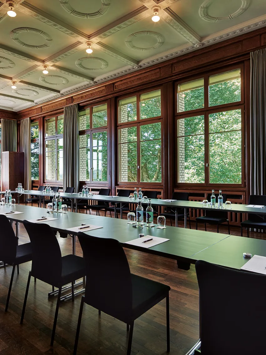 Photo of the Kursaal with tables and chairs