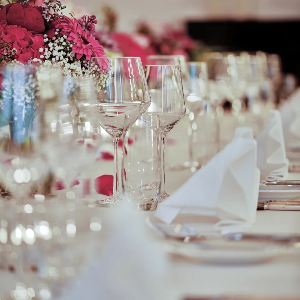 Table decoration in the seminar room of the Hotel Krone