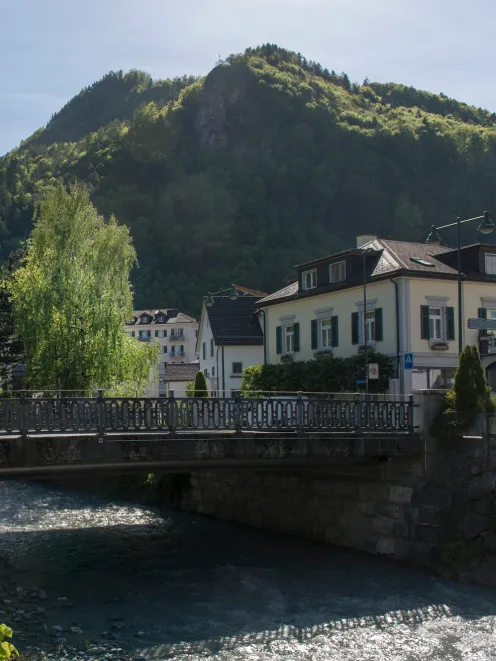 Picture of a bridge in the village center of Bad Ragaz