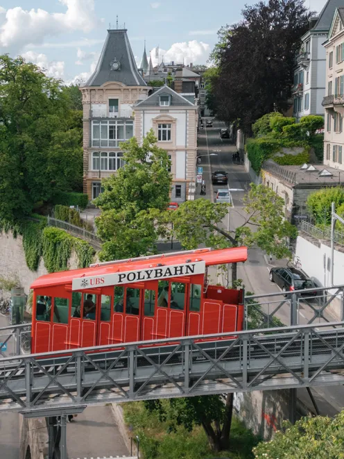 Sightseeing in Zurich with the Polybahn and Polyterrasse