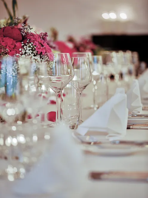 Table decoration in the seminar room of the Hotel Krone