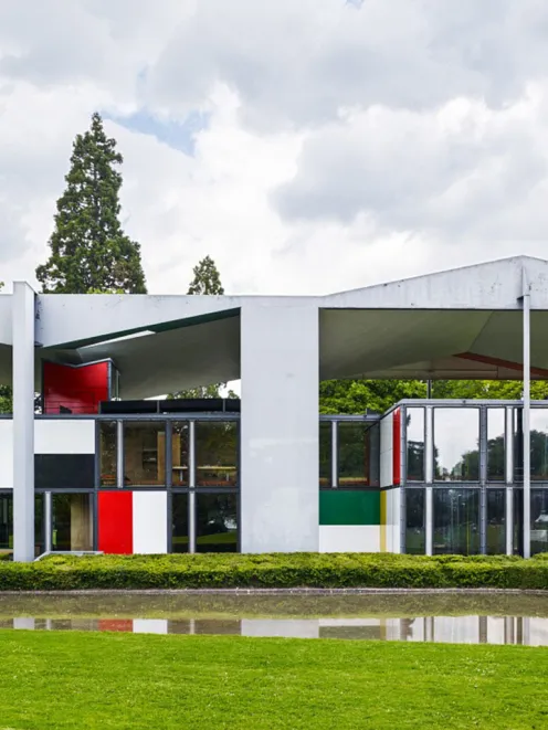 Gebäude vom Kunstmuseum Pavillon le Corbusier