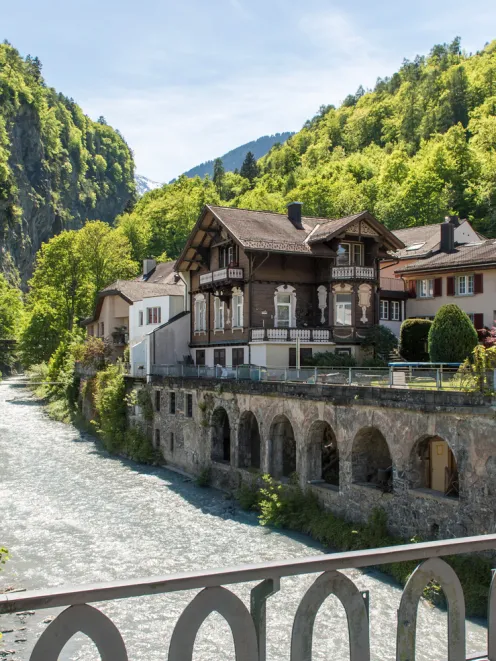 Stadttour in Bad Ragaz mit dem Fluss