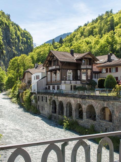 Stadttour in Bad Ragaz mit dem Fluss