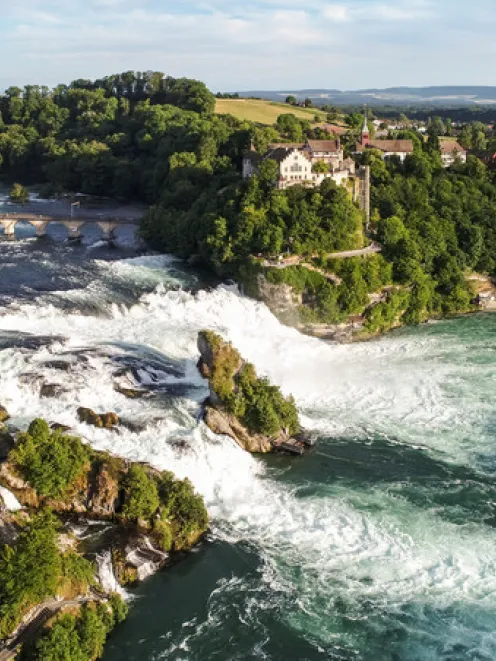 Luftaufnahme Rheinfall in Schaffhausen
