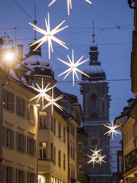 Weihnachten in der Sternenstadt St. Gallen in der Altstadt