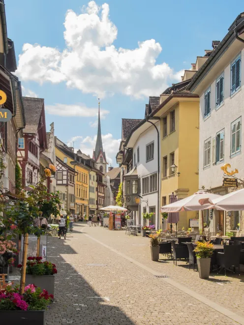Gastronomy in the old town of Stein am Rhein