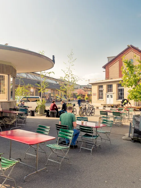 Aufnahme des Lagerplatzes in Winterthur im Sommer