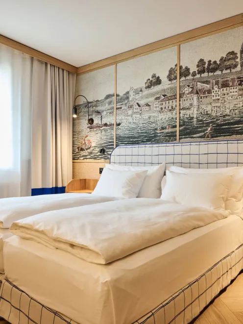 Bett im Standard Zimmer