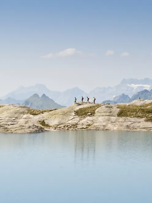 Mountain lake in the Pizol