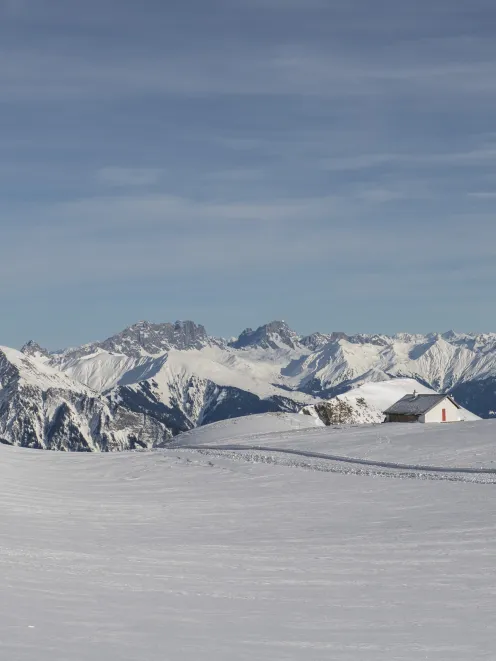 Schneelandschaft Pizol Höhenweg